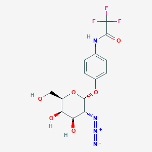 molecular formula C14H15F3N4O6 B1494295 4-N-Trifluoroacetamidophenyl 2-Azido-2-deoxy-a-D-galactopyranoside CAS No. 210426-03-2