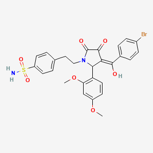 4-(2-{3-[(4-bromophenyl)carbonyl]-2-(2,4-dimethoxyphenyl)-4-hydroxy-5-oxo-2,5-dihydro-1H-pyrrol-1-yl}ethyl)benzenesulfonamide