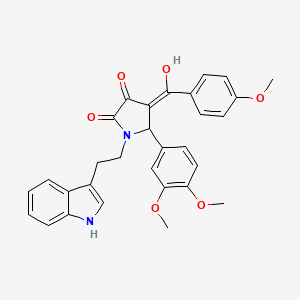 molecular formula C30H28N2O6 B14942962 5-(3,4-dimethoxyphenyl)-3-hydroxy-1-[2-(1H-indol-3-yl)ethyl]-4-[(4-methoxyphenyl)carbonyl]-1,5-dihydro-2H-pyrrol-2-one 