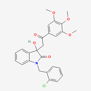 1-(2-chlorobenzyl)-3-hydroxy-3-[2-oxo-2-(3,4,5-trimethoxyphenyl)ethyl]-1,3-dihydro-2H-indol-2-one