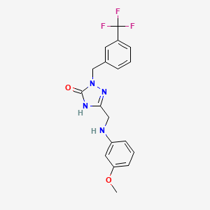 3-{[(3-methoxyphenyl)amino]methyl}-1-[3-(trifluoromethyl)benzyl]-1H-1,2,4-triazol-5-ol