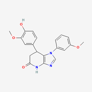 molecular formula C20H19N3O4 B14943040 7-(4-hydroxy-3-methoxyphenyl)-1-(3-methoxyphenyl)-1,4,6,7-tetrahydro-5H-imidazo[4,5-b]pyridin-5-one 