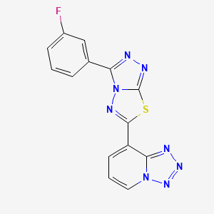 3-(3-Fluorophenyl)-6-{[1,2,3,4]tetrazolo[1,5-a]pyridin-8-yl}-[1,2,4]triazolo[3,4-b][1,3,4]thiadiazole