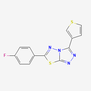 6-(4-Fluorophenyl)-3-(thiophen-3-yl)-[1,2,4]triazolo[3,4-b][1,3,4]thiadiazole