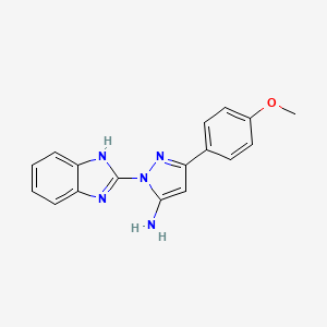 molecular formula C17H15N5O B14943081 1-(1H-benzimidazol-2-yl)-3-(4-methoxyphenyl)-1H-pyrazol-5-amine 