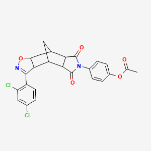 4-[3-(2,4-dichlorophenyl)-5,7-dioxo-3a,4,4a,5,7,7a,8,8a-octahydro-6H-4,8-methano[1,2]oxazolo[4,5-f]isoindol-6-yl]phenyl acetate