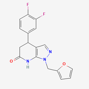 4-(3,4-difluorophenyl)-1-(furan-2-ylmethyl)-4,5-dihydro-1H-pyrazolo[3,4-b]pyridin-6-ol