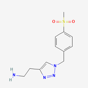 molecular formula C12H16N4O2S B14943113 2-{1-[4-(methylsulfonyl)benzyl]-1H-1,2,3-triazol-4-yl}ethanamine 