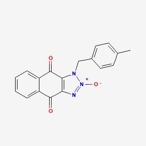 molecular formula C18H13N3O3 B14943134 1-(4-methylbenzyl)-1H-naphtho[2,3-d][1,2,3]triazole-4,9-dione 2-oxide 