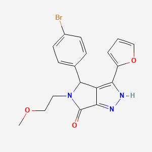 molecular formula C18H16BrN3O3 B14943150 4-(4-bromophenyl)-3-(furan-2-yl)-5-(2-methoxyethyl)-4,5-dihydropyrrolo[3,4-c]pyrazol-6(2H)-one 