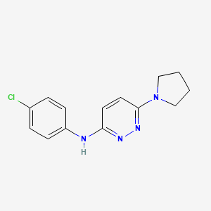 molecular formula C14H15ClN4 B14943157 N-(4-chlorophenyl)-6-(pyrrolidin-1-yl)pyridazin-3-amine 