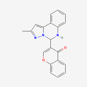 molecular formula C20H15N3O2 B14943159 3-(2-methyl-5,6-dihydropyrazolo[1,5-c]quinazolin-5-yl)-4H-chromen-4-one 