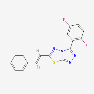 3-(2,5-difluorophenyl)-6-[(E)-2-phenylethenyl][1,2,4]triazolo[3,4-b][1,3,4]thiadiazole