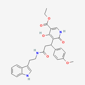 molecular formula C28H29N3O6 B14943202 ethyl 4-hydroxy-5-[3-{[2-(1H-indol-3-yl)ethyl]amino}-1-(4-methoxyphenyl)-3-oxopropyl]-6-oxo-1,6-dihydropyridine-3-carboxylate 