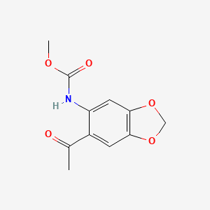 molecular formula C11H11NO5 B14943224 Methyl (6-acetyl-1,3-benzodioxol-5-yl)carbamate 