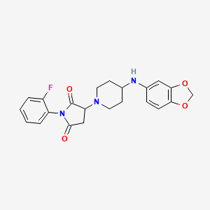 3-[4-(1,3-Benzodioxol-5-ylamino)piperidin-1-yl]-1-(2-fluorophenyl)pyrrolidine-2,5-dione