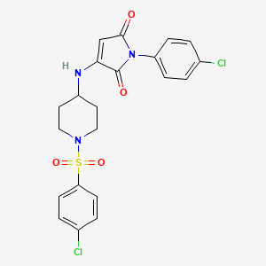 1-(4-chlorophenyl)-3-({1-[(4-chlorophenyl)sulfonyl]piperidin-4-yl}amino)-1H-pyrrole-2,5-dione