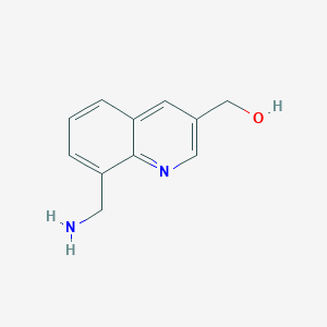 molecular formula C11H12N2O B1494324 3-Quinolinemethanol, 8-(aminomethyl)- 