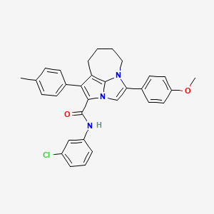 molecular formula C31H28ClN3O2 B14943251 N-(3-chlorophenyl)-4-(4-methoxyphenyl)-1-(4-methylphenyl)-5,6,7,8-tetrahydro-2a,4a-diazacyclopenta[cd]azulene-2-carboxamide 