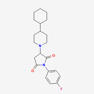 3-(4-Cyclohexylpiperidin-1-yl)-1-(4-fluorophenyl)pyrrolidine-2,5-dione