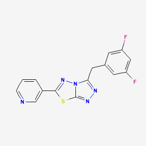 molecular formula C15H9F2N5S B14943313 3-(3,5-Difluorobenzyl)-6-(pyridin-3-yl)[1,2,4]triazolo[3,4-b][1,3,4]thiadiazole 