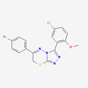 6-(4-bromophenyl)-3-(5-chloro-2-methoxyphenyl)-7H-[1,2,4]triazolo[3,4-b][1,3,4]thiadiazine