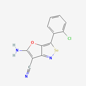 5-Amino-3-(2-chlorophenyl)furo[3,2-C][1,2]selenazol-6-YL cyanide