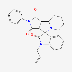 1-Allyl-2'-phenyl-6',7',8',9',9A',9B'-hexahydrospiro[indole-3,4'-pyrrolo[3,4-A]indolizine]-1',2,3'(1H,2'H,3A'H)-trione