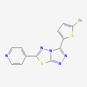 3-(5-Bromothiophen-2-yl)-6-(pyridin-4-yl)[1,2,4]triazolo[3,4-b][1,3,4]thiadiazole