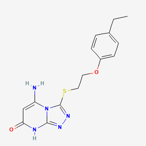 5-Amino-3-{[2-(4-ethylphenoxy)ethyl]sulfanyl}[1,2,4]triazolo[4,3-a]pyrimidin-7-ol