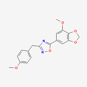 5-(7-Methoxy-1,3-benzodioxol-5-yl)-3-(4-methoxybenzyl)-1,2,4-oxadiazole