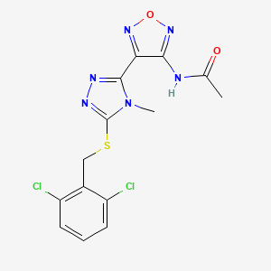 N-(4-{5-[(2,6-dichlorobenzyl)sulfanyl]-4-methyl-4H-1,2,4-triazol-3-yl}-1,2,5-oxadiazol-3-yl)acetamide