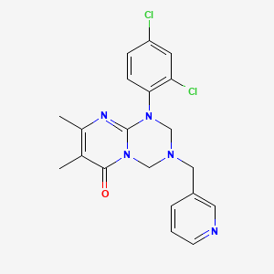 1-(2,4-dichlorophenyl)-7,8-dimethyl-3-(pyridin-3-ylmethyl)-1,2,3,4-tetrahydro-6H-pyrimido[1,2-a][1,3,5]triazin-6-one