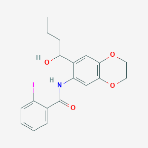 N-[7-(1-hydroxybutyl)-2,3-dihydro-1,4-benzodioxin-6-yl]-2-iodobenzamide