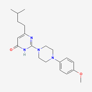 molecular formula C20H28N4O2 B14943441 2-[4-(4-Methoxyphenyl)piperazin-1-yl]-6-(3-methylbutyl)pyrimidin-4-ol 