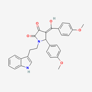 molecular formula C29H26N2O5 B14943444 3-hydroxy-1-[2-(1H-indol-3-yl)ethyl]-5-(4-methoxyphenyl)-4-[(4-methoxyphenyl)carbonyl]-1,5-dihydro-2H-pyrrol-2-one 