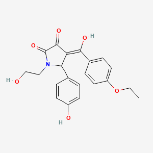 molecular formula C21H21NO6 B14943458 4-[(4-ethoxyphenyl)carbonyl]-3-hydroxy-1-(2-hydroxyethyl)-5-(4-hydroxyphenyl)-1,5-dihydro-2H-pyrrol-2-one 