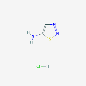 molecular formula C2H4ClN3S B1494346 1,2,3-Thiadiazol-5-amine hydrochloride 