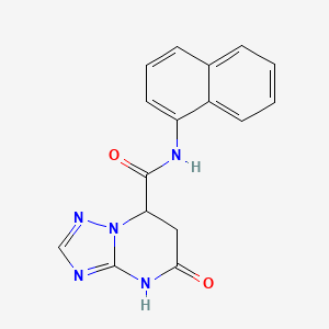 molecular formula C16H13N5O2 B14943461 N-(naphthalen-1-yl)-5-oxo-4,5,6,7-tetrahydro[1,2,4]triazolo[1,5-a]pyrimidine-7-carboxamide 