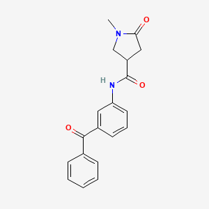 molecular formula C19H18N2O3 B14943471 N-(3-benzoylphenyl)-1-methyl-5-oxopyrrolidine-3-carboxamide 