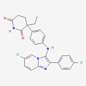 3-(4-{[6-Chloro-2-(4-chlorophenyl)imidazo[1,2-a]pyridin-3-yl]amino}phenyl)-3-ethylpiperidine-2,6-dione