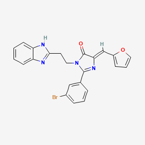 (5Z)-3-[2-(1H-benzimidazol-2-yl)ethyl]-2-(3-bromophenyl)-5-(furan-2-ylmethylidene)-3,5-dihydro-4H-imidazol-4-one