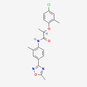 molecular formula C20H20ClN3O3 B14943492 2-(4-chloro-2-methylphenoxy)-N-[2-methyl-4-(5-methyl-1,2,4-oxadiazol-3-yl)phenyl]propanamide 