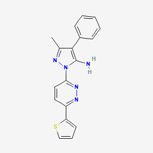 3-methyl-4-phenyl-1-[6-(2-thienyl)-3-pyridazinyl]-1H-pyrazol-5-amine