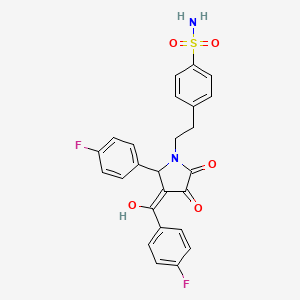 4-(2-{2-(4-fluorophenyl)-3-[(4-fluorophenyl)carbonyl]-4-hydroxy-5-oxo-2,5-dihydro-1H-pyrrol-1-yl}ethyl)benzenesulfonamide