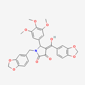 4-(1,3-benzodioxol-5-ylcarbonyl)-1-(1,3-benzodioxol-5-ylmethyl)-3-hydroxy-5-(3,4,5-trimethoxyphenyl)-1,5-dihydro-2H-pyrrol-2-one