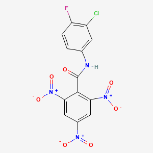 N-(3-chloro-4-fluorophenyl)-2,4,6-trinitrobenzamide