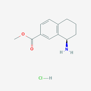 molecular formula C12H16ClNO2 B1494355 (R)-Methyl 8-amino-5,6,7,8-tetrahydronaphthalene-2-carboxylate hydrochloride 