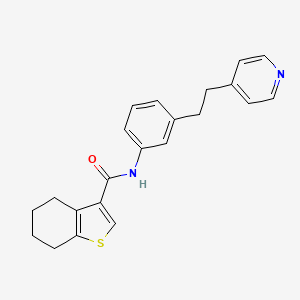 N-[3-(2-pyridin-4-ylethyl)phenyl]-4,5,6,7-tetrahydro-1-benzothiophene-3-carboxamide