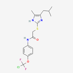 molecular formula C17H20ClF2N3O2S B14943620 N-{4-[chloro(difluoro)methoxy]phenyl}-2-{[4-methyl-5-(2-methylpropyl)-1H-imidazol-2-yl]sulfanyl}acetamide 